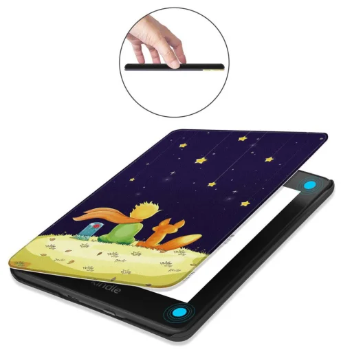 Amazon Kindle 10 (2019) Leatherette Book tok Kis herceg lila - 4