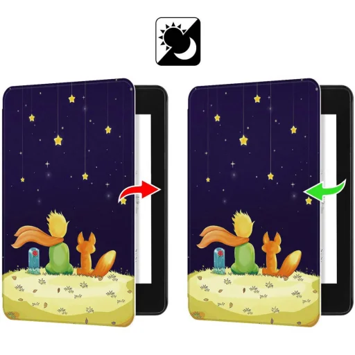 Amazon Kindle 10 (2019) Leatherette Book tok Kis herceg lila - 6