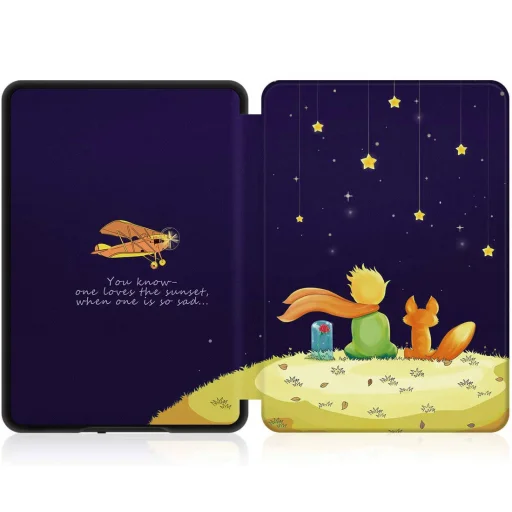 Amazon Kindle 10 (2019) Leatherette Book tok Kis herceg lila - 7