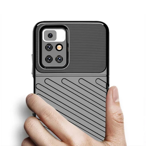 Xiaomi Redmi 10 Nexeri Thunder fokozott védelmet biztosító flexibilis TPU tok fekete - 6