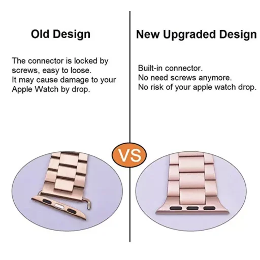 Apple Watch 4/5/6/7/8/SE/Ultra (42/44/45/49mm) fém óraszíj arany színű Alphajack - 2