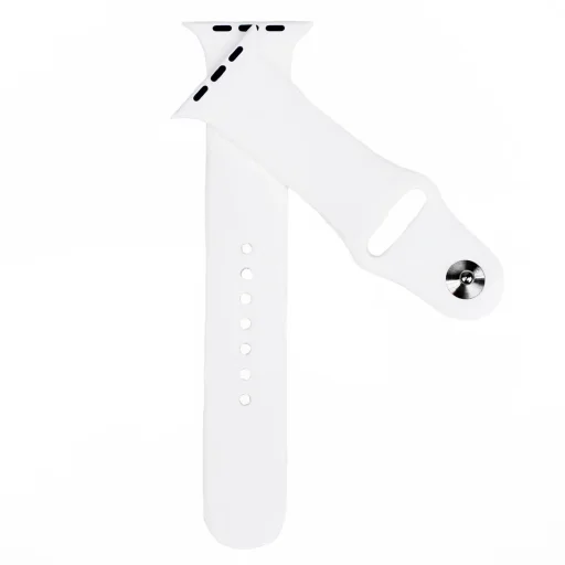 Apple Watch 4/5/6/7/8/SE/Ultra (42/44/45/49mm) szilikon óraszíj fehér színű Alphajack - 2