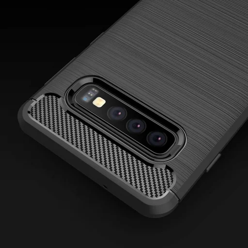 Huawei P Smart 2019 Carbon szénszál mintájú TPU tok fekete - 3