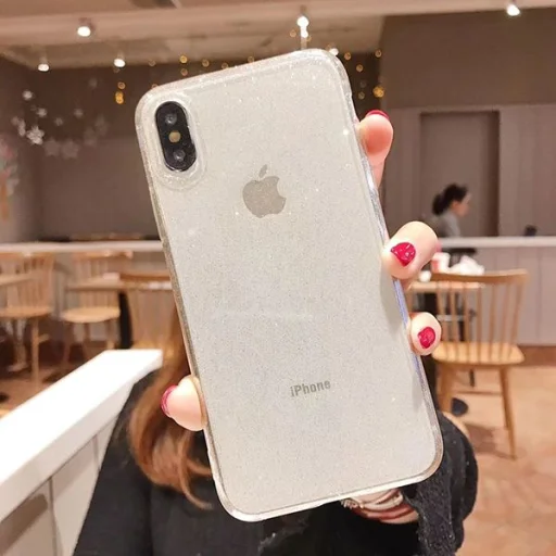 Iphone 11 ezüst Csillámos Szilikon tok ezüst - 2