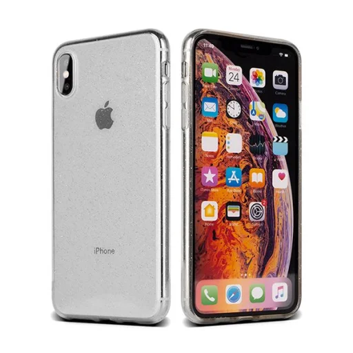 Iphone 11 ezüst Csillámos Szilikon tok ezüst - 1
