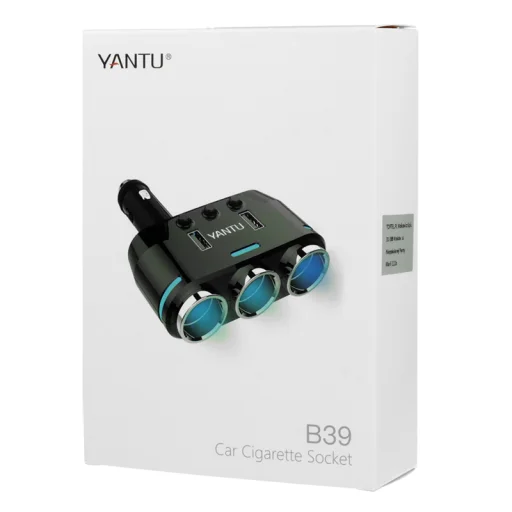 Szivargyújtós töltő elosztó 2xUSB + 3x Szivargyújtós aljzat 3.1A  - 7