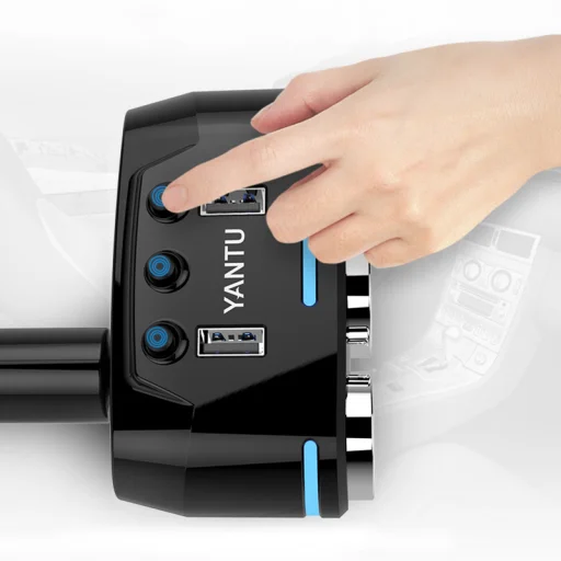 Szivargyújtós töltő elosztó 2xUSB + 2x Szivargyújtós aljzat 3.1A  kijelzővel - 1