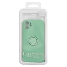 Samsung Galaxy A22 4G Vennus szilikon tok hátlapi gyűrűvel menta