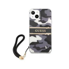 iPhone 13 Guess GUHCP13MKCABBK tok pánttal fekete