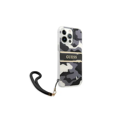 iPhone 13 Pro Guess GUHCP13LKCABBK tok pánttal fekete - 2