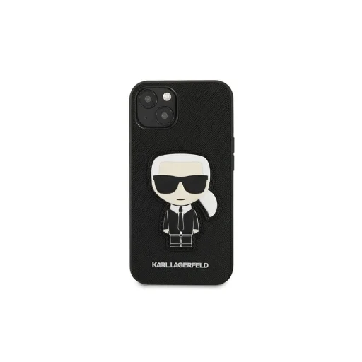 iPhone 13 Mini Karl Lagerfeld Saffiano Head tok fekete (KLHCP13SOKPK) - 4