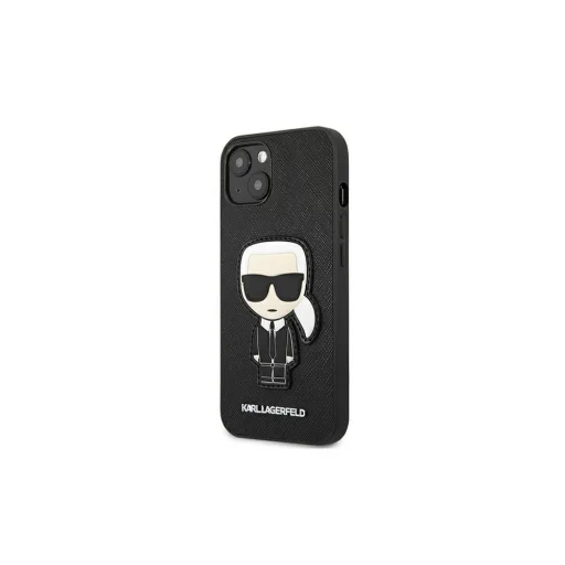 iPhone 13 Mini Karl Lagerfeld Saffiano Head tok fekete (KLHCP13SOKPK) - 2