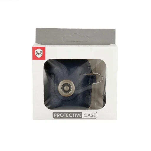 Airpods 1/2 bőr tok kék - 2