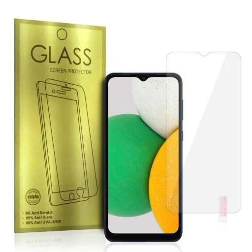 Samsung A03/A03S/A03 CORE/A02/A02S Glass Gold kijelzővédő üvegfólia - 1
