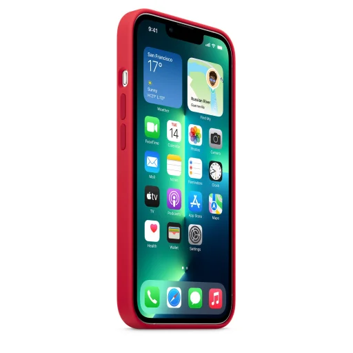 iPhone 13 Pro szilikontok (PRODUCT)RED (MM2L3ZM/A) Apple gyári MagSafe-rögzítésű - 6