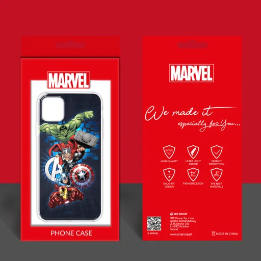 iPhone 13 Pro Max Marvel Avengers - Bosszúállók tok sötétkék - 1