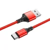 Borofone BX54 Ultra Bright USB - USB Type-C kábel 2.4A 1m piros thumbnail