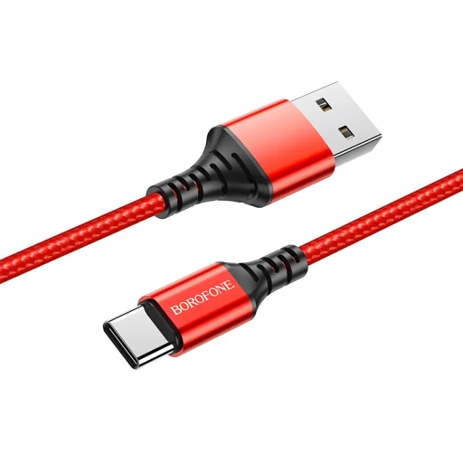 Borofone BX54 Ultra Bright USB - USB Type-C kábel 2.4A 1m piros - 2