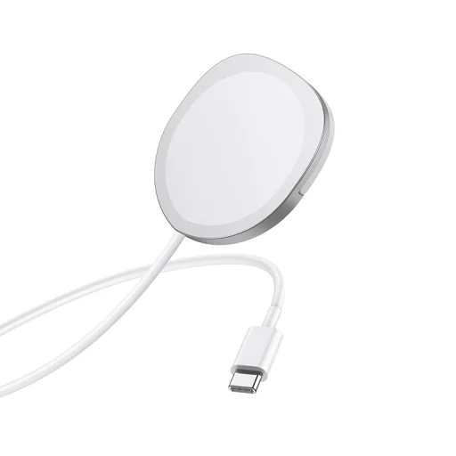 Borofone BQ12 Core Magnetic Vezeték nélküli Qi töltő 15W Ezüst - 2