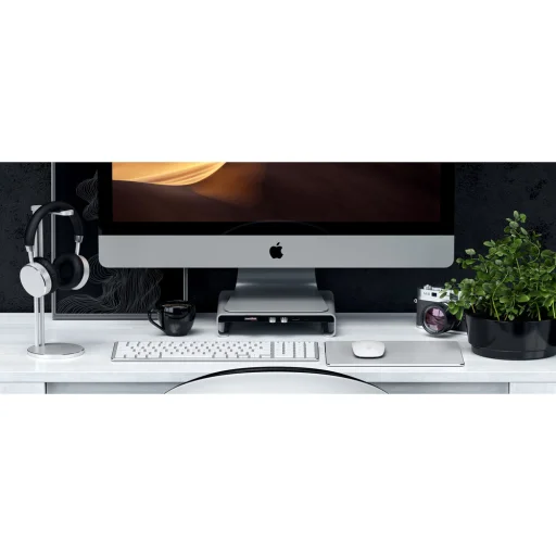 Satechi Alumínium iMac- és kijelzőállvány HUB ezüst (ST-AMSHS) - 4