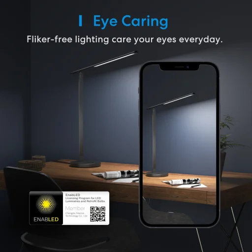 Meross Szemkímélő LED Okos Asztali Lámpa Fekete - 2