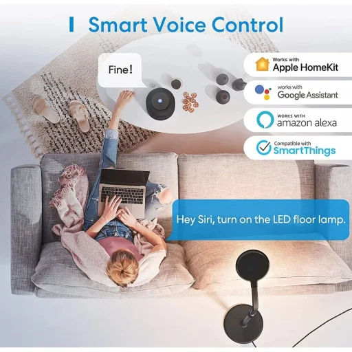 Meross Okos 3in1 LED álló Lámpa Fekete - 7