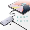 Choetech 9 az 1-ben multifunkcionális USB Type C HUB szürke (HUB-M15) thumbnail