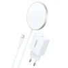 Choetech 15 W-os mágneses vezeték nélküli töltőkészlet Qi + 20 W-os tápfeszültség-töltő (MagSafe-kompatibilis) Fehér (T517-F) thumbnail