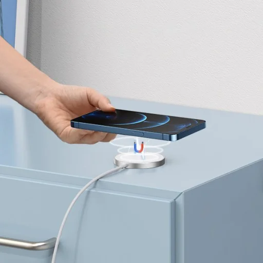 Choetech 15 W-os mágneses vezeték nélküli töltőkészlet Qi + 20 W-os tápfeszültség-töltő (MagSafe-kompatibilis) Fehér (T517-F) - 15