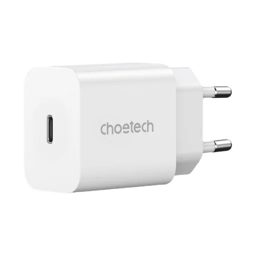Choetech USB fali töltő adapter Type C 20W tápellátás + USB C - Lightning kábel 1,2m fehér (PD5005) - 9