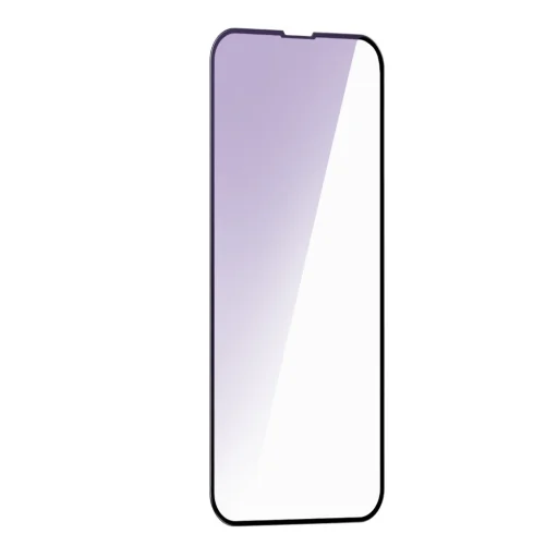 iPhone 13 Pro Max / 14 Plus Baseus Anti Blue Light 2x kijelzővédő üvegfólia 0,3 mm-es fekete kerettel (SGQP010501) - 2