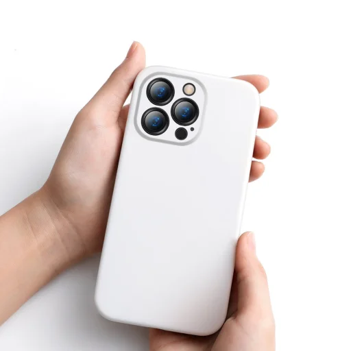 iPhone 13 Pro Baseus Liquid Gel rugalmas tok fehér (ARYT000402) - 12