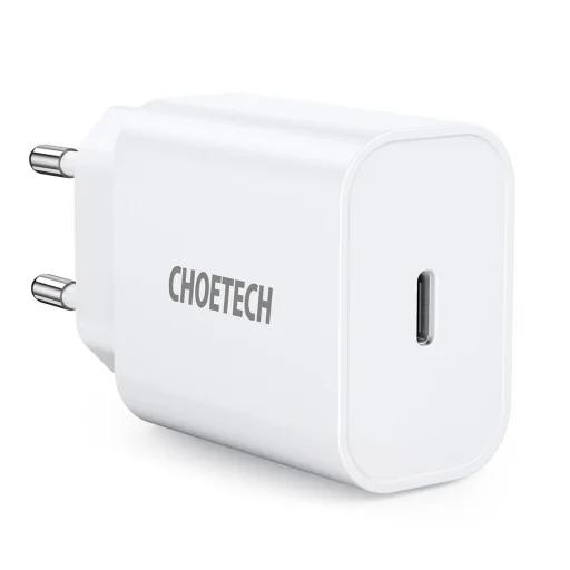 Choetech fali töltő adapter USB Type C 20W tápellátás 3A fehér (Q5004) - 1