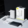 Baseus GaN Power Station 2 az 1-ben gyors fali töltő EU dugós QC 45W + power bank 10000mAh 30W + USB Type-C kábel fehér (PPNLD-H02) thumbnail