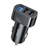 Joyroom autós töltő Quick Charge 3.0 4,5A 38W 3x USB fekete (C-A19) thumbnail