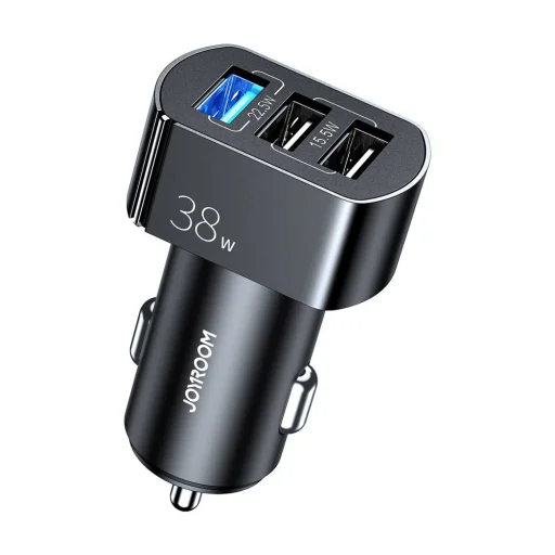 Joyroom autós töltő Quick Charge 3.0 4,5A 38W 3x USB fekete (C-A19) - 1