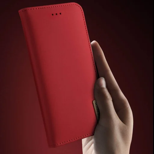 iPhone SE 2020 / iPhone 8 / iPhone 7 Dux Ducis Wish valódi bőr fliptok fekete - 17