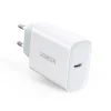 Ugreen univerzális hálózati gyorstöltő USB Type-C aljzattal 30W PD QC 4.0 fehér (70161) thumbnail