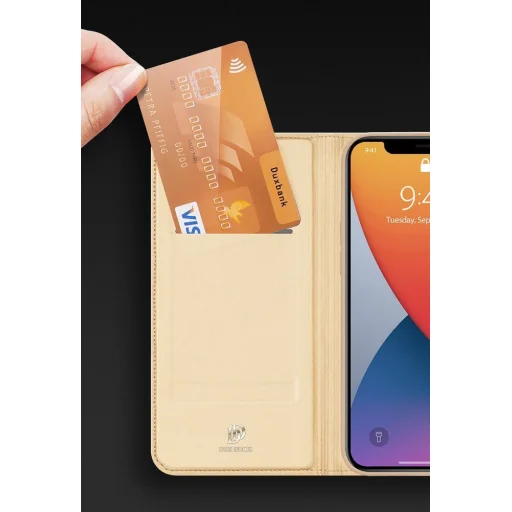 iPhone 12 Pro MAX Dux Ducis Skin Pro fliptok arany - 12
