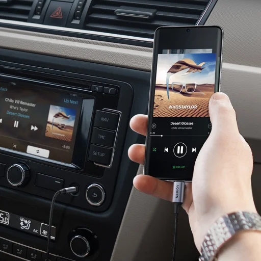 Ugreen AUX audio kábel 3.5mm mini jack - USB Type-C  1m black (CM450 20192) - 8