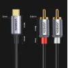 Ugreen USB Type-C  - 2RCA audio kábel 1.5m szürke (20193 CM451) thumbnail