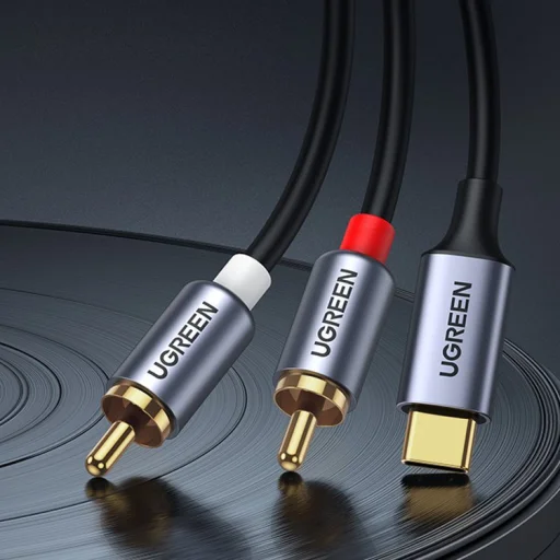 Ugreen USB Type-C  - 2RCA audio kábel 1.5m szürke (20193 CM451) - 3