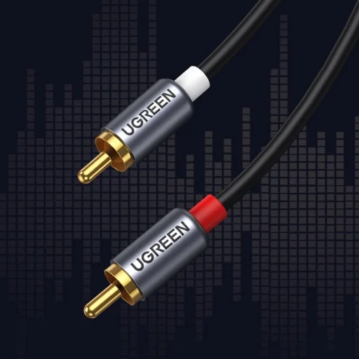 Ugreen USB Type-C  - 2RCA audio kábel 1.5m szürke (20193 CM451) - 4