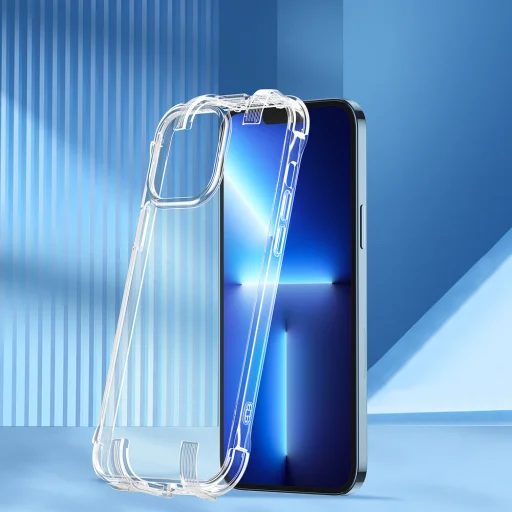 iPhone 13 Joyroom Defender tok támasztékkal, átlátszó - 6