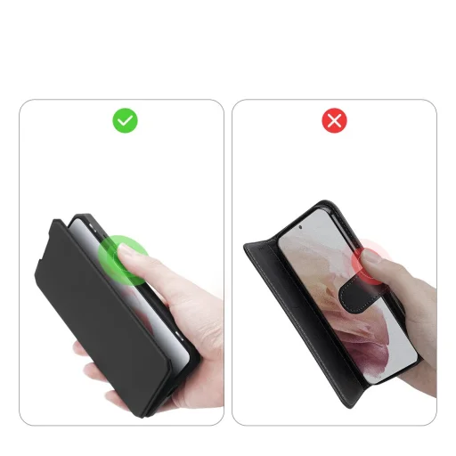 Samsung Galaxy S21+ Plus Dux Ducis Skin X fliptok fekete - 6