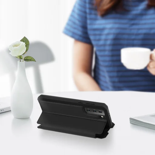 Samsung Galaxy S21+ Plus Dux Ducis Skin X fliptok fekete - 9