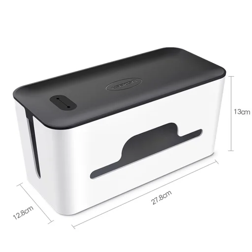 Ugreen kábel rendező doboz S 27.8x13x12.8cm fekete/ fehér (LP110) - 9