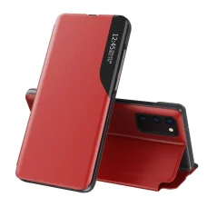 Eco Leather View Case intelligens fliptok Samsung M51 piros