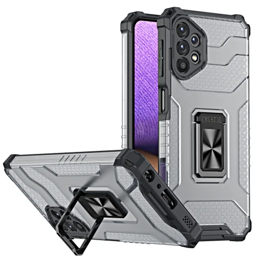 Samsung Galaxy A32 5G Crystal Ring Kickstand tok fekete - 1