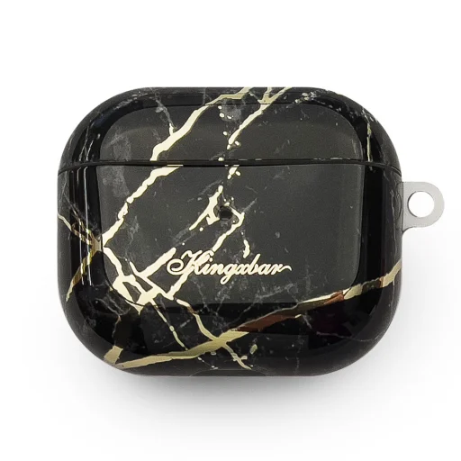 AirPods 3 Kingxbar Marble Pods tok fekete - 1